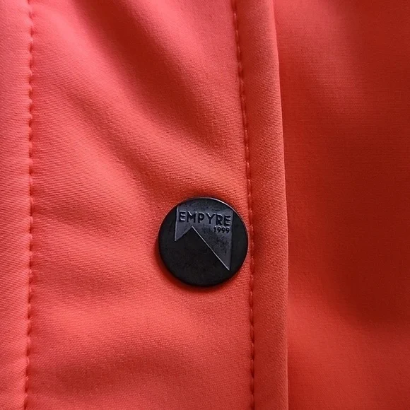Empyre Bright Orange Full Zip Rain Jacket Size Medium - Picture 7 of 7